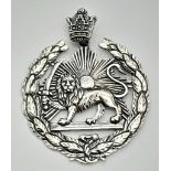 A King of Iran Silver Pendant. 4cm.