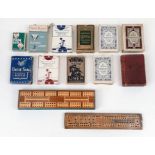 A Vintage Games Lot! Ten Packs of Playing Cards with a Wonderful Waddington's Lexicon Card Game