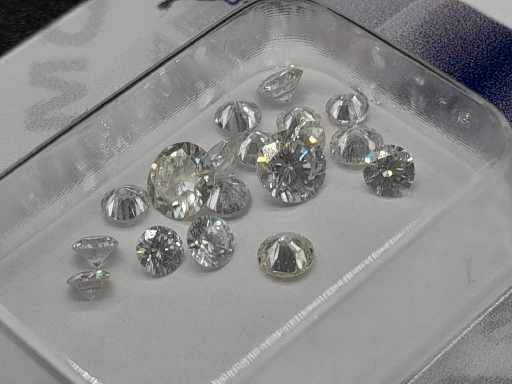 A Parcel of Brilliant Round Cut Loose Diamonds. 1.33ct total diamond weight. Comes with a W.G.I.