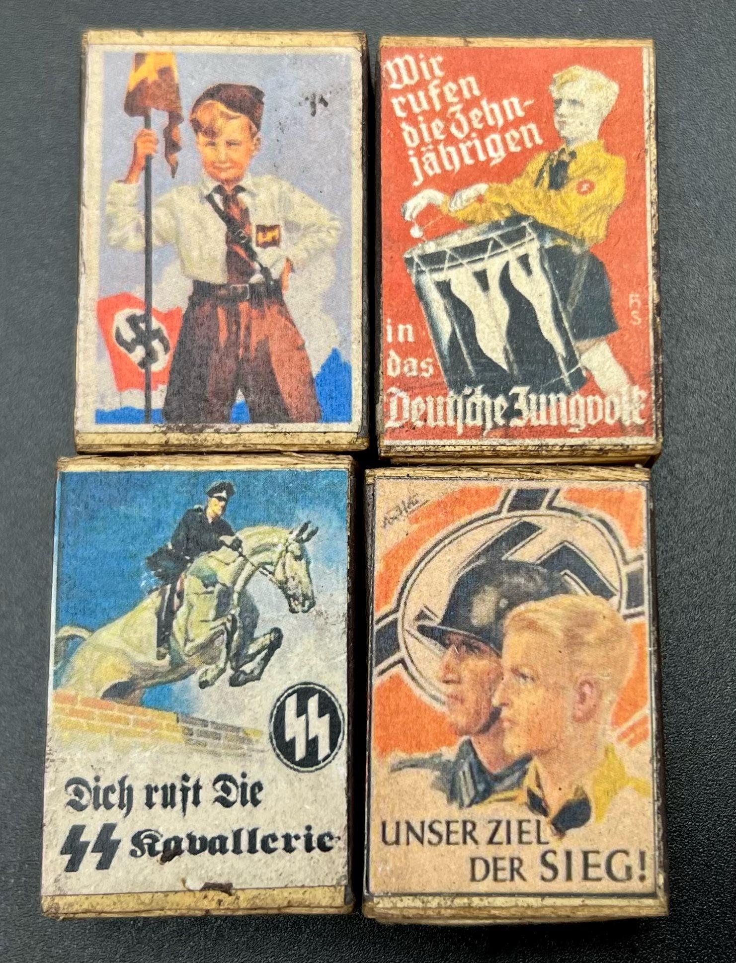 8 x Mini Boxes of Matches. As sold by blind veterans, Hitler Youth etc. - Image 3 of 6