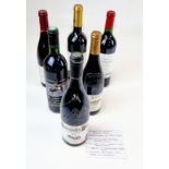 Six Bottles of French Red Wine. Please see photo inventory list.