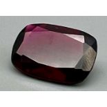 6.58 Ct Mixed Cut Pyrope Garnet, Cushion Shape, IGL&I Certified