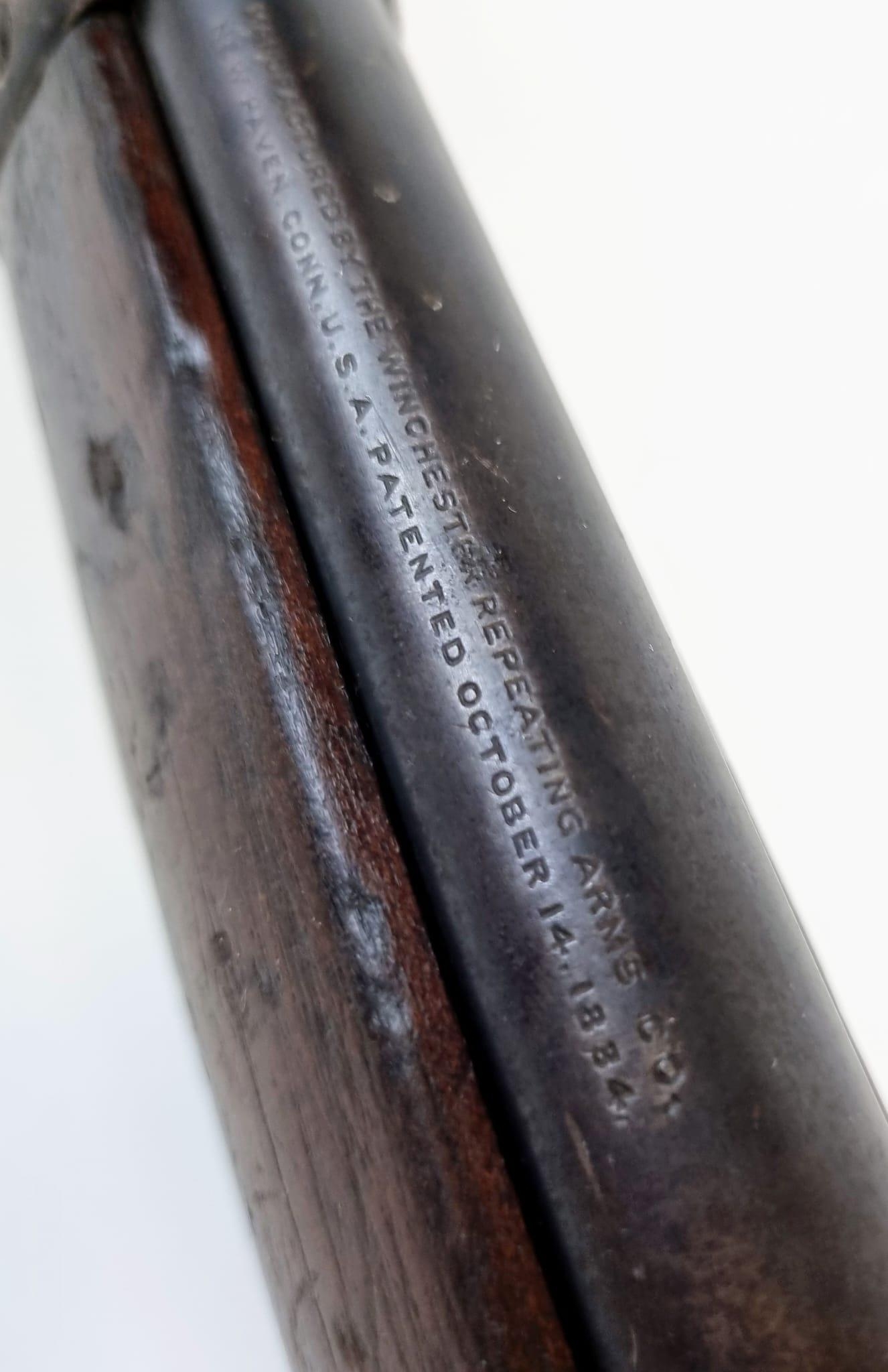 A Rare 1892 Winchester Saddle Ring Carbine Lever Action Rifle. 44WCF (44-40) calibre. Manufactured - Image 13 of 14