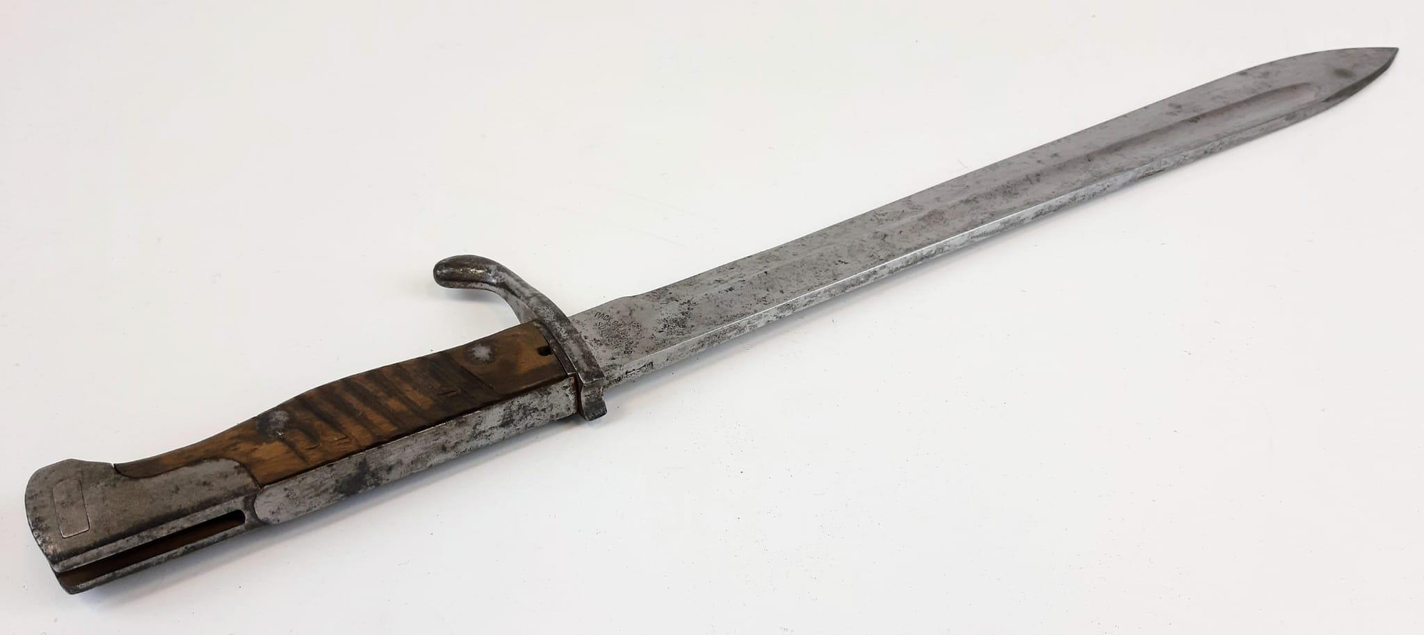 WW1 German 98/05 Pattern Butcher Bayonet Dated 1915. Maker: Pack Ohlinger and Co. Solingen. - Image 4 of 7