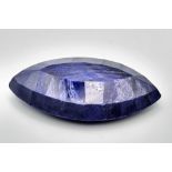 381 Ct Mixed Cut Blue Sapphire, Marquise Shape, GLI Certified