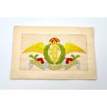WW1 British Royal Flying Corps Hand Embroidered Silk Post Card.