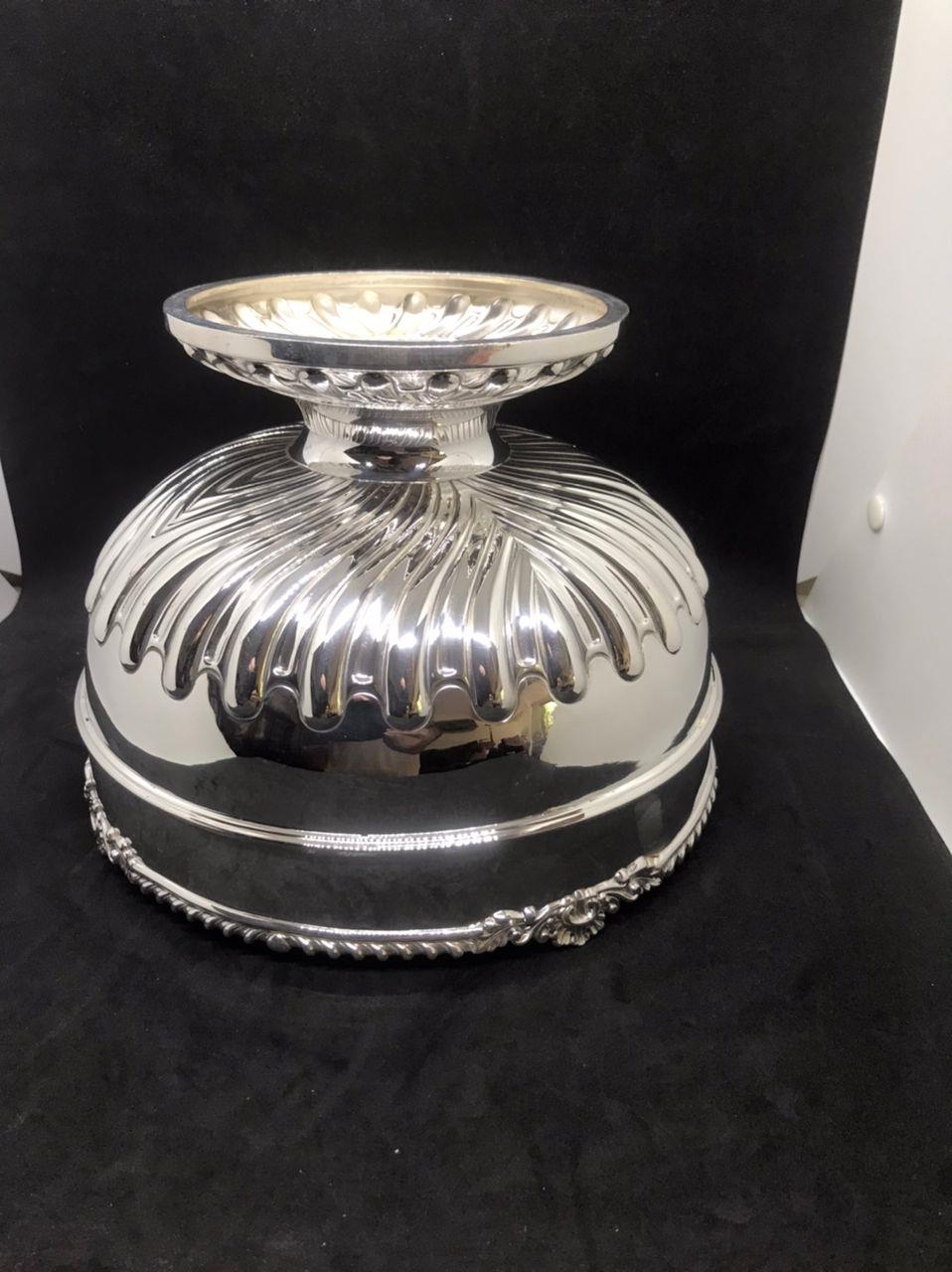 A great looking Antique sterling solid silver Rose / Punch bowl: Sheffield 1899.William Mammatt & - Bild 7 aus 15