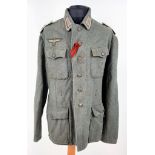 WW2 German Re-enactors Hauptfeldwebel (Sergeants) Tunic. Very good copy.