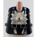 Post War German Berlin Police Shako Helmet.