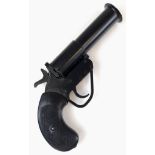 A Deactivated Vintage French Flare Pistol. This 25mm calibre single shot pistol has a barrel