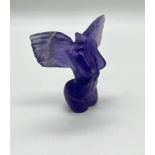 A Rainbow Flourite Winged Woman Torso Figure. 6cm tall.