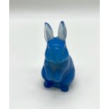 A Blue Opalite Rabbit Figure. 6cm.