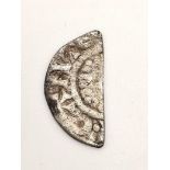 An Edward I or II Half Penny (halved) Silver Hammered Coin. Canterbury mint. Near fine condition but