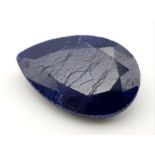 13.10 Ct Natural Blue Sapphire, Pear Shape, GLI Certified