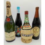 Mixed lot containing a bottle of wine, champagne and beer