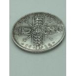 SILVER FLORIN 1916 in extra fine condition having clear and bold definition to both sides with rais