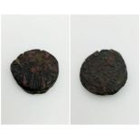 Justinus II and Sophia Ae Half Follis of Carthago 20mm DNIU(S)T(INOET)SO(FIE) Justin and Sophia Faci