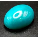 38.45 Ct Natural Persian Turquoise, Oval Shape, GLI Certified