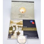 A Two Coin Parcel Comprising; Mint Condition , Royal Mint 60th Anniversary ‘The D-Day Landings’ £5