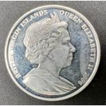 A SILVER GEORGE VI AND ELIZABETH II $10 COIN. 28.6gms