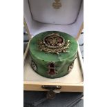 A magnificent Russian silver and enamel diamond nephrite jade box, Weight 173.6 grams Diameter 7.1