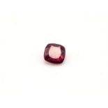 A 2.49ct Pyrope (Garnet). Cushion cut. Comes with a certificate.