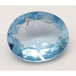 4.26 Ct Natural Blue Topaz, Oval Shape, GLI Certified