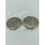 2 x WWII SILVER HALF CROWNS in very/extra fine condition. Consecutive years 1939 and 1940. Exception