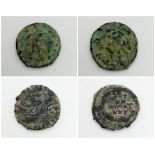 Lot of 2 Ancient Roman Coins. Cleaned for Identification 200-400 AD.