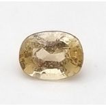 0.82ct Natural Yellow Sapphire. Oval cut IGLI&I certified.