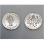 THE QUEEN MOTHER 1900-1990 £5 COMMEMORATIVE COIN. 28.5gms