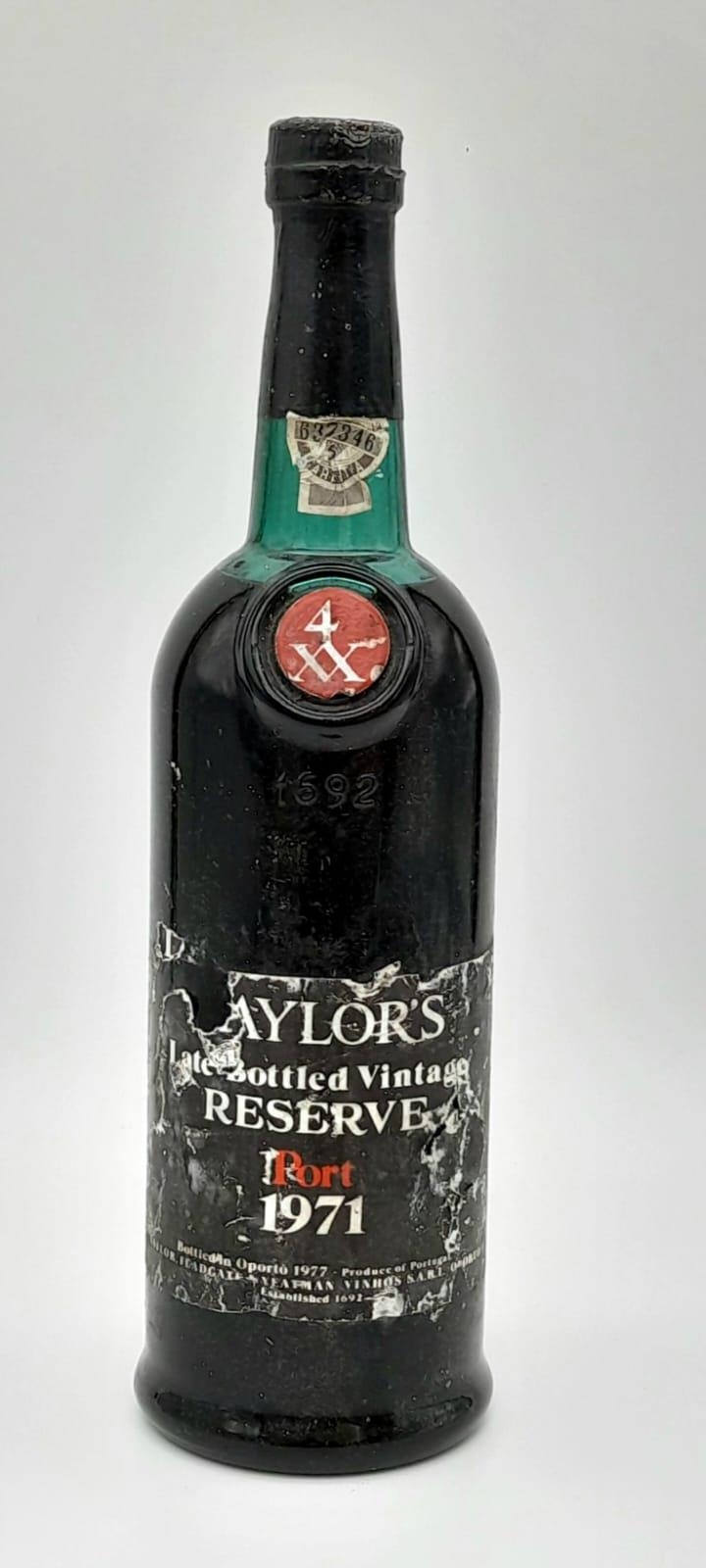 A bottle of 1971 Taylor’s Late Bottled Vintage Port