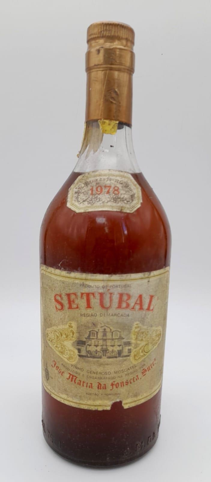A bottle of 1978 Setúbal Moscatel Sweet Wine.