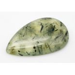 42.67 Ct Cabochon Prehnite, Pear Shape, IGL&I Certified