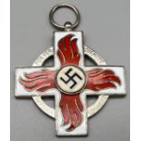 A WW2 German Third Reich Fire Fighters Medal.