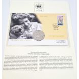 The Queens Golden Jubilee Guernsey and BVI First Day Cover and ~silver £1 Coin Set in Mint Condition
