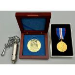A Metropolitan Police Service and Queens Golden Jubilee Medal - Plus a Met Police Whistle That