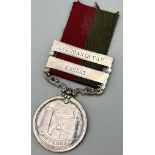 A Silver Ghuznee Medal 1839 With 2 Unofficial Bars For Afghanistan & Khelat. The medal has been