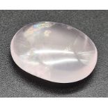 46.30 Ct Cabochon Rose Quartz, Oval Shape, GLI Certified.