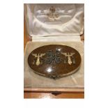 MAGNIFICENT RUSSIAN AGATE DIAMOND SOLID SILVER SNUFF BOX. Amazing quality agate box with silver gilt