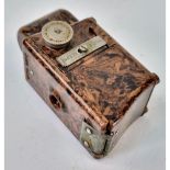 Vintage 16mm Coronet Midget Subminiature Spy Camera in Brown Tortoiseshell, Original Pouch