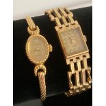 2 x ladies vintage 1950/60’s CARRONADE bracelet wristwatches in gold tone .Oval face wristwatch with