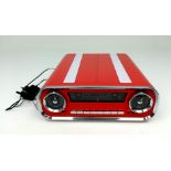 A Modern Retro-Styled Turntable and Radio System. USB and headphone attachments. AM/FM digital
