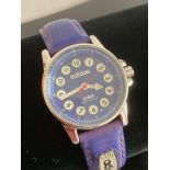 Ladies Quartz ADIDAS Sports Watch having Navy blue face with contrasting red second hand. Matching