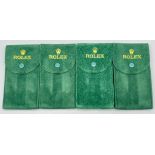 Four ROLEX watch travel pouches with insert. In new/unused condition. Perfect for protecting your