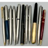 An Eclectic Mix of Eleven Vintage Parker Pens. Please see photos for details. A/F