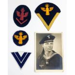 WW2 German Kriegsmarine Coastal Artillery Badges with Pictures of the Serviceman who wore them.