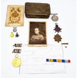 A WW1 British Mons Star Trio Full size Medals, Miniatures, 5th Aug. – 22nd Nov. 1914 Bar &