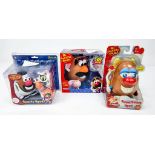 Three Very Collectable Mr Potato Head Toys. To include: Sports Spud Boston Celtics, Sweetheart