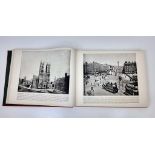 Portfolio of Photographs - Famous scenes cities and paintings. Antique book by John Stoddard. Good